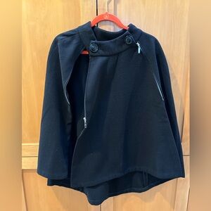 Mark Zunino Stylish Black Cape Coat